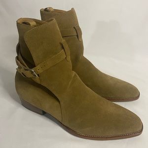 Saint Laurent Wyatt Jodhpur Boots Biege Size 42